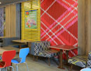 Мебель производства Orgspace в ресторане McDonalds